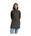 Womens/ladies padded longline gilet dark khaki Animal