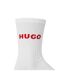 Unisex Adult Embroidered Logo Crew Socks White Hugo-3