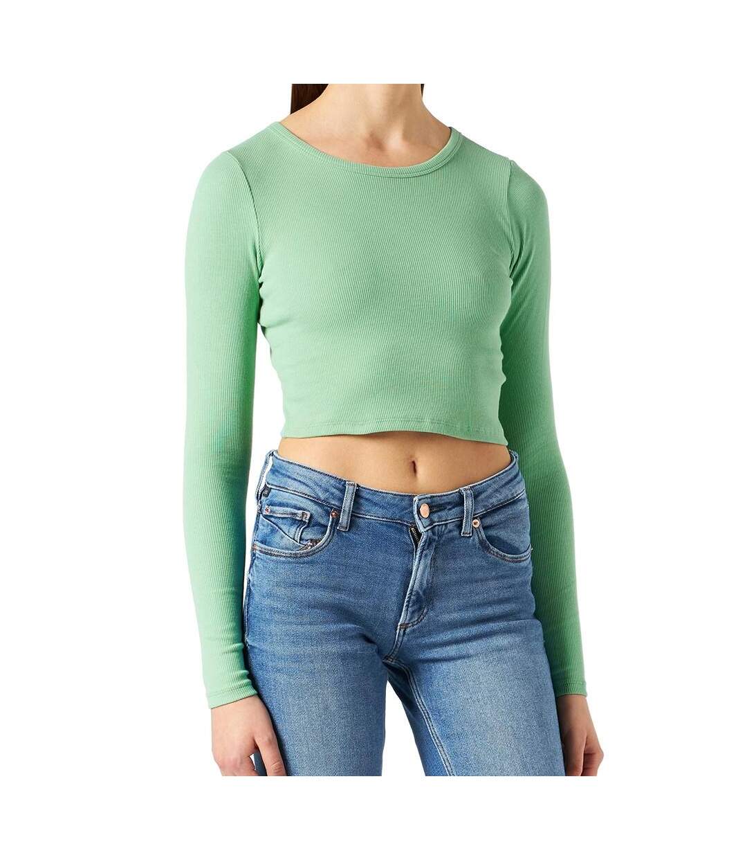 T-shirt vert femme jjxx feline-1
