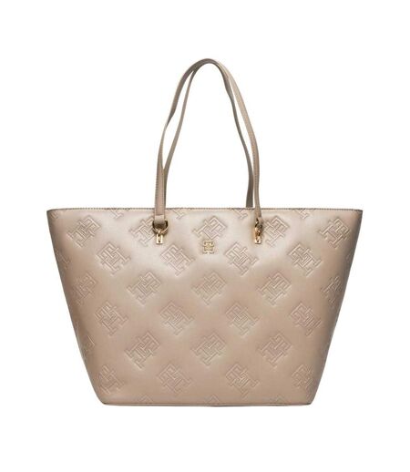 Sac À Main Motif/style En Relief Taille Unique Beige Tommy Hilfiger