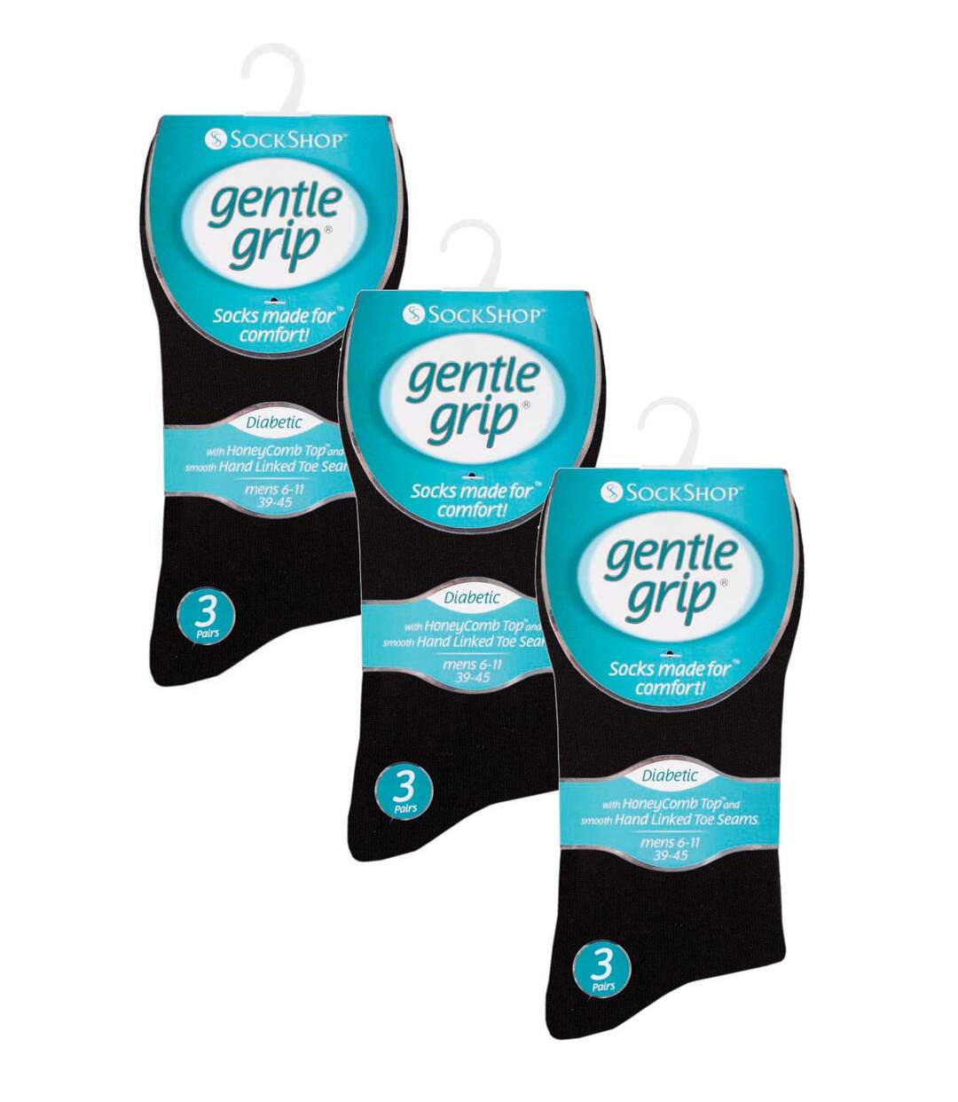 Gentle Grip - 9 Pairs Mens Non Elastic Socks-2