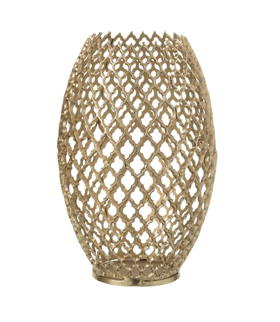 Vase Déco en Métal Night 39cm Doré-1