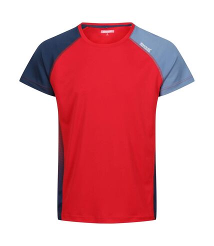 Regatta Mens Corballis T-Shirt (Danger Red/Moonlight Denim)