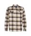 Chemise carreaux marron/beige homme petrol industries sleeve check-1