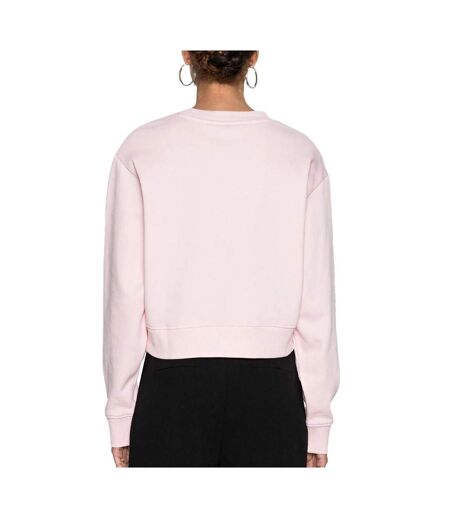 Sweat Rose Femme Guess Logo Crop - L