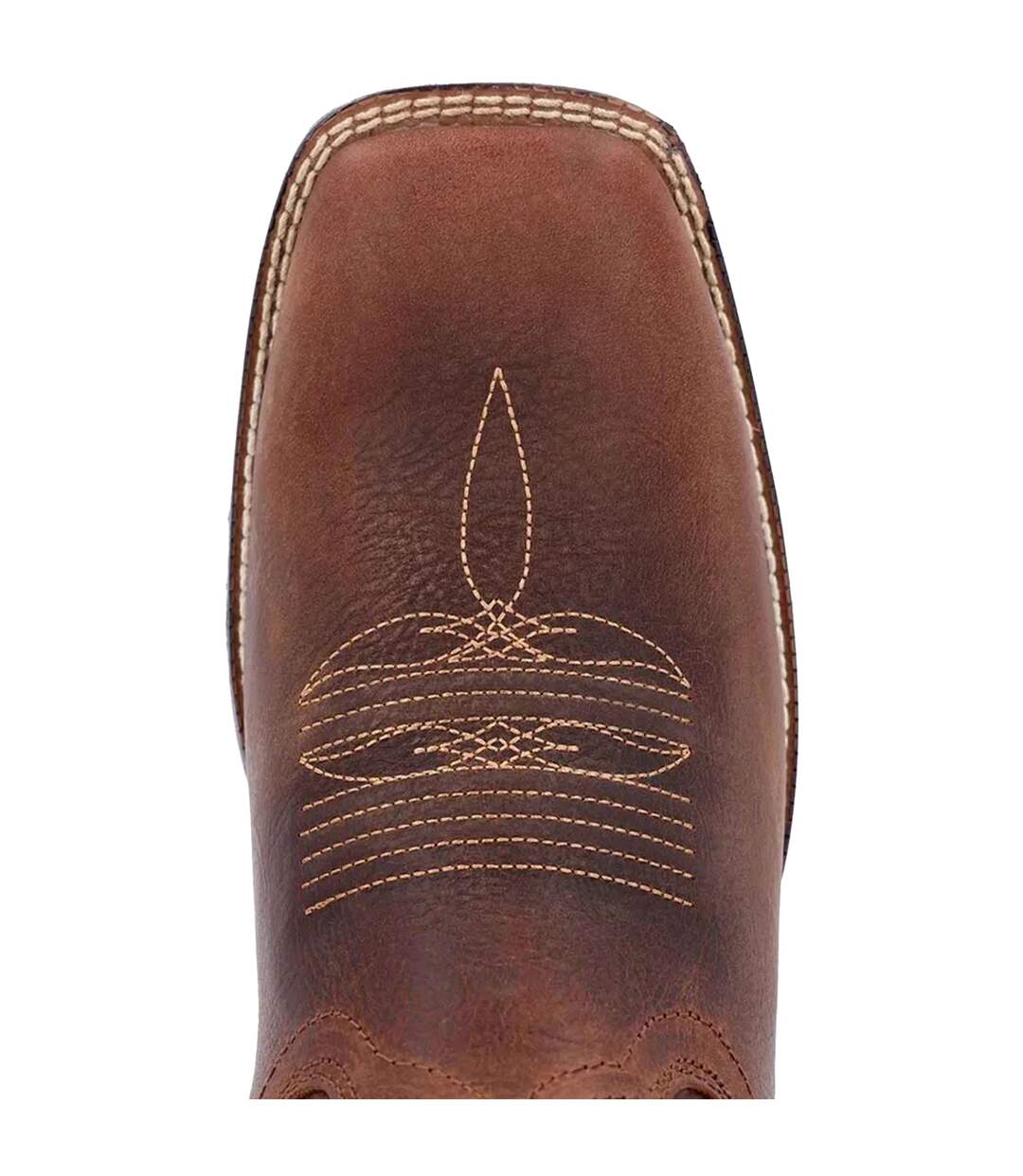 Mens Westward Full Grain Leather Cowboy Boots Prairie Brown Durango-4