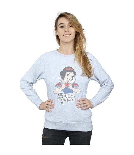 Disney Princess Womens/Ladies Snow White Apple Sweatshirt (Heather Grey)