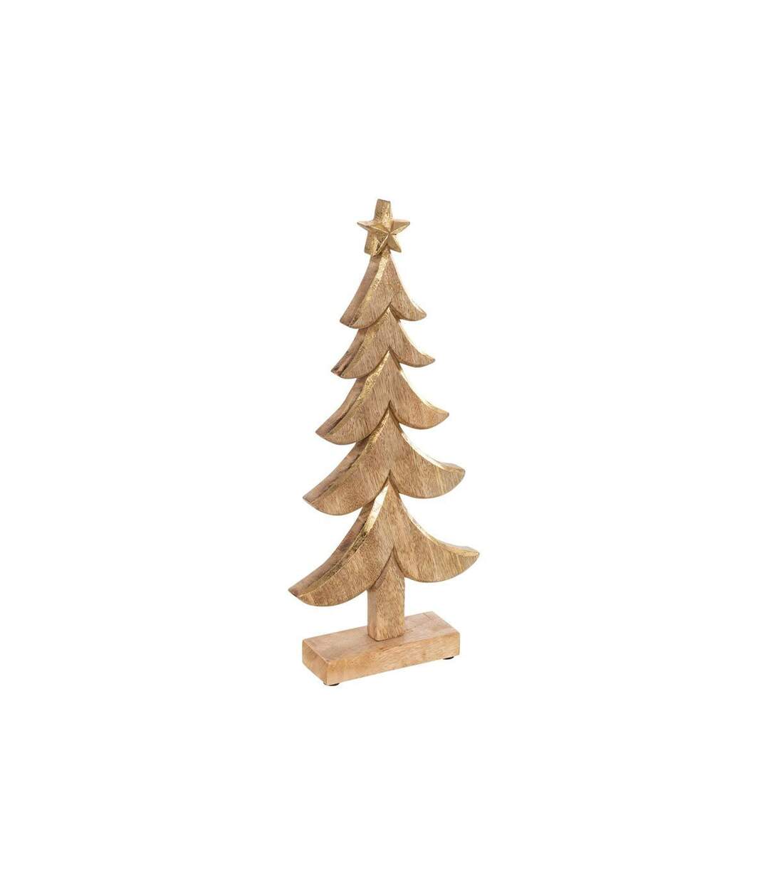 Sapin de Noël à Poser Bois Manguier 41cm Naturel-1