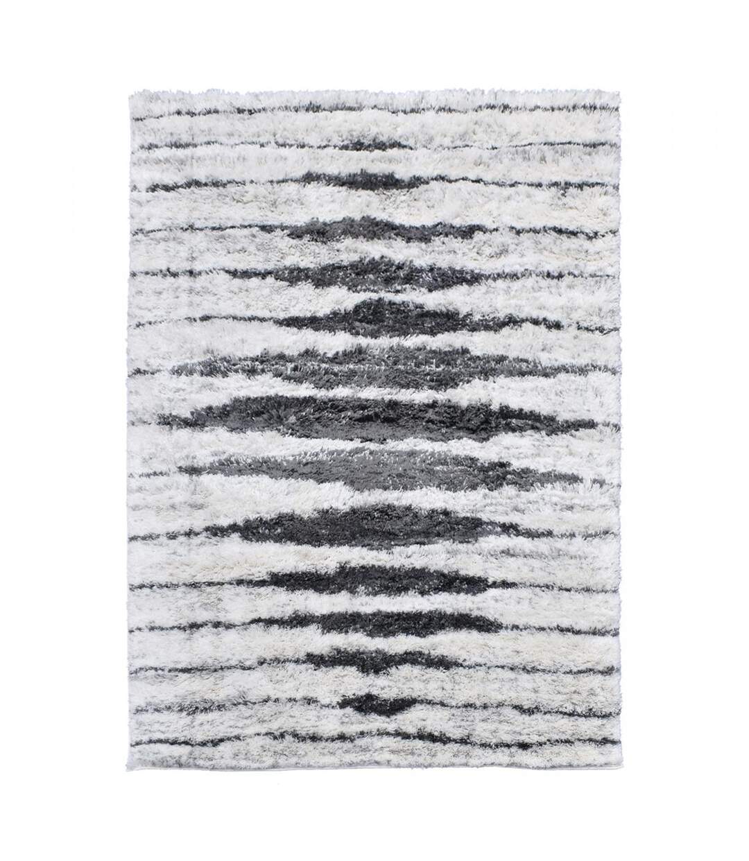 Tapis longs poils shaggy tissé motif berbère DOUX 5-1