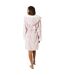 Womens/ladies stars hooded robe pink/white Light And Shade-2