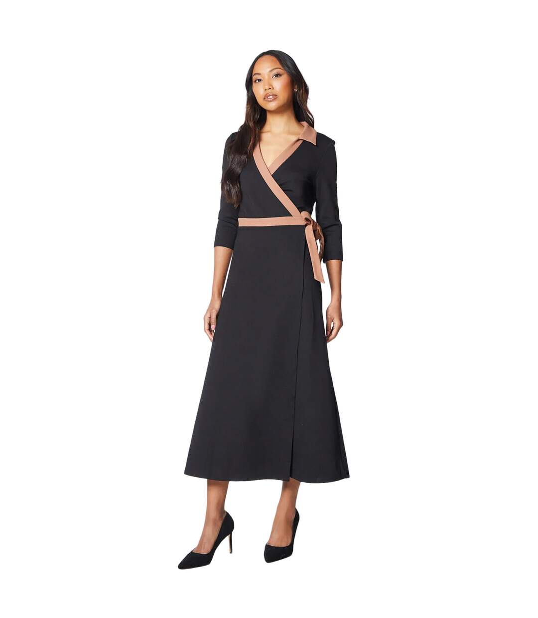 Robe portefeuille femme noir Principles