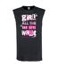 T-shirt Sans Manches Girl All The Bad Guys Want Adulte Charbon Amplified-1
