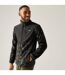 Mens Printed Textured Fleece Jacket Black Regatta-1