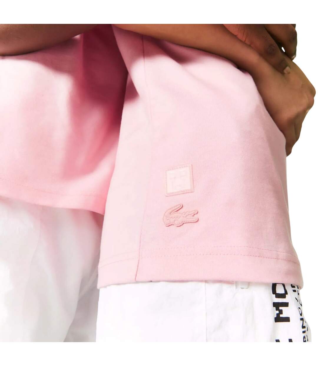 Unisex adult minecraft t-shirt pink Lacoste-3