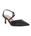 Womens/ladies Textured Formal Flare Heel Court Shoes Black Dune London-4