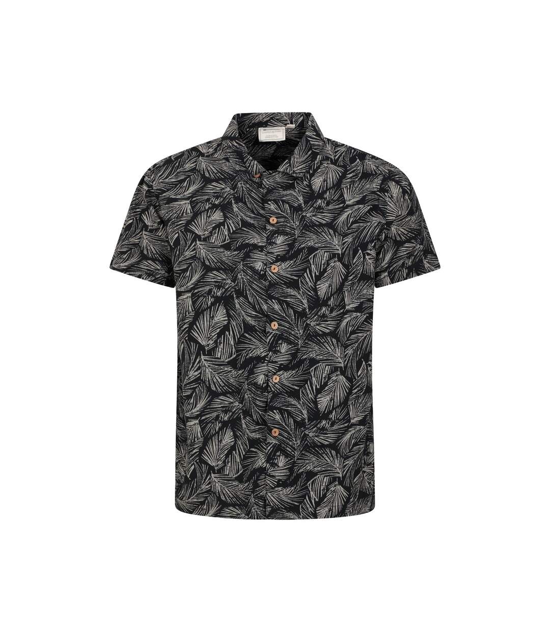 Mountain Warehouse Mens Beach Short-Sleeved Shirt (Black/Cream)
