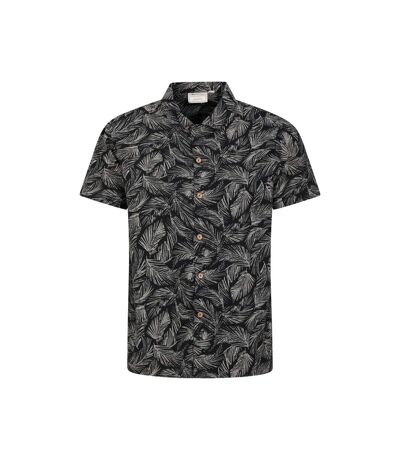 Mountain Warehouse Mens Beach Short-Sleeved Shirt (Black/Cream) - UTMW651
