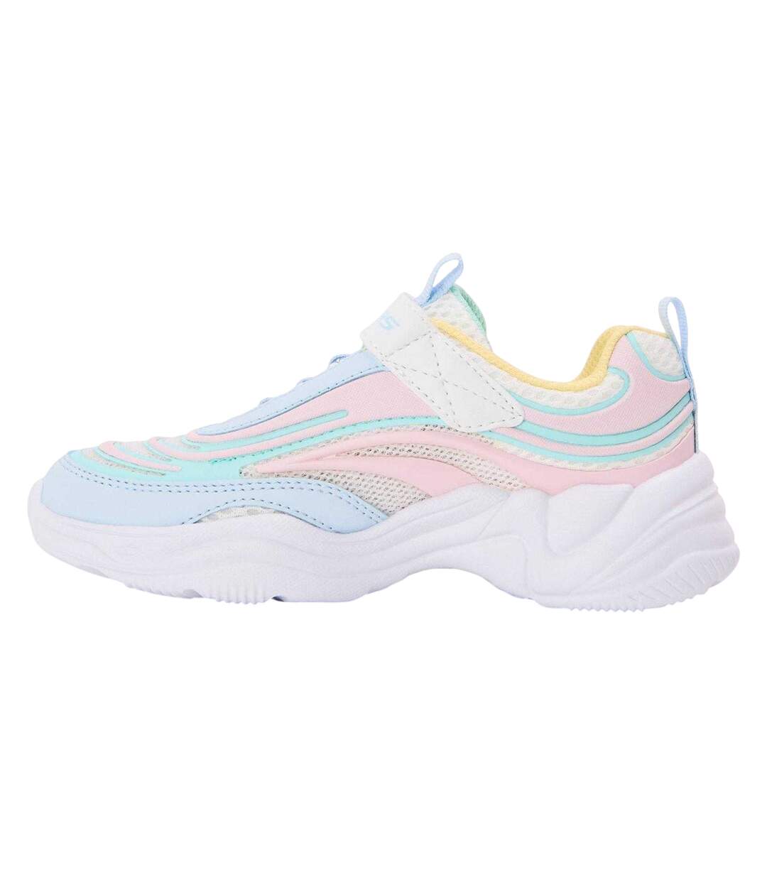 Girls Litestyles Trainers White Green Black Skechers-2