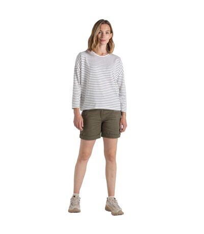 Womens/ladies Kielder Stripe Long-sleeved T-shirt Blue Navy Craghoppers