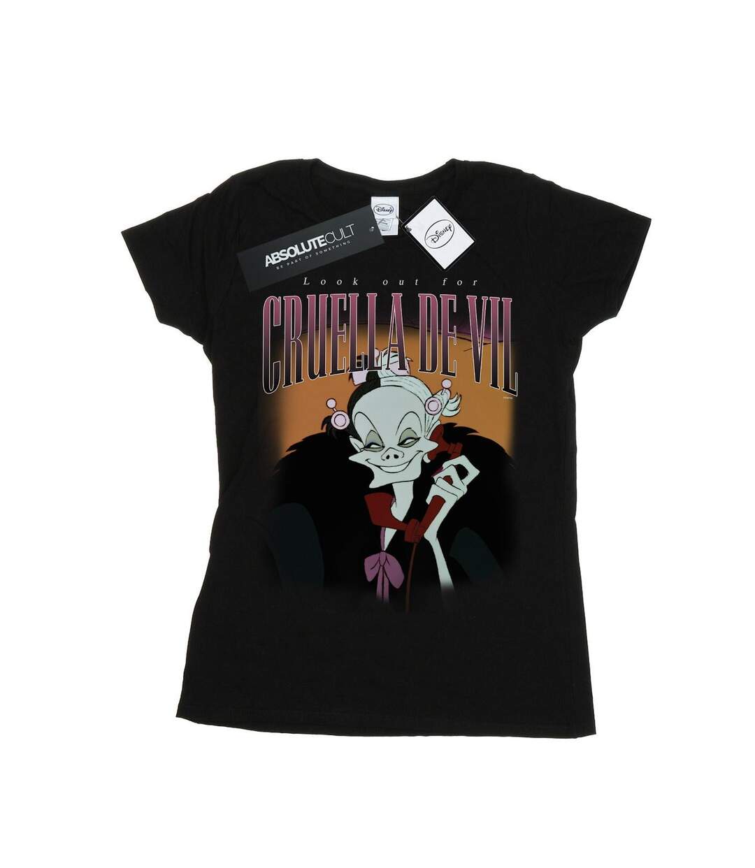 Disney - T-shirt CRUELLA DE VIL HOMAGE - Femme (Noir) - UTBI15307-1