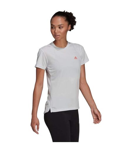 Womens/ladies 3 Stripes Aeroready T-shirt Grey Adidas