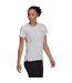Womens/ladies 3 Stripes Aeroready T-shirt Grey Adidas-4