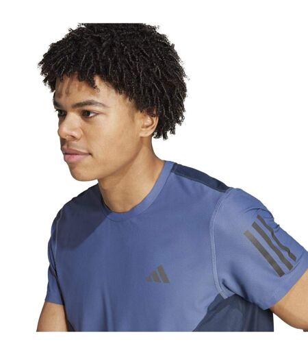 T-shirt Motif/style Blocs De Couleurs Own The Run Homme Bleu Foncé Adidas