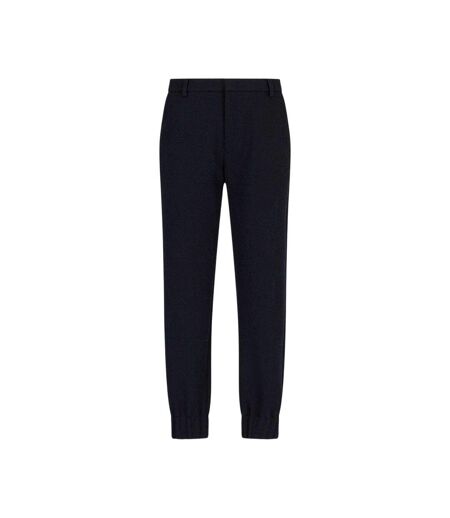 Mens Polyester Blend Tonal Trousers Navy Emporio Armani EA7