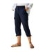 Womens/ladies Shorebella Capri Trousers Navy Regatta-1
