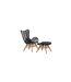 Fauteuil de Jardin Avec Repose-Pieds Tingeling 103cm Noir-3