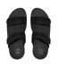 Womens/ladies Lulu Shimmerlux Faux Leather Sliders Black FitFlop-2