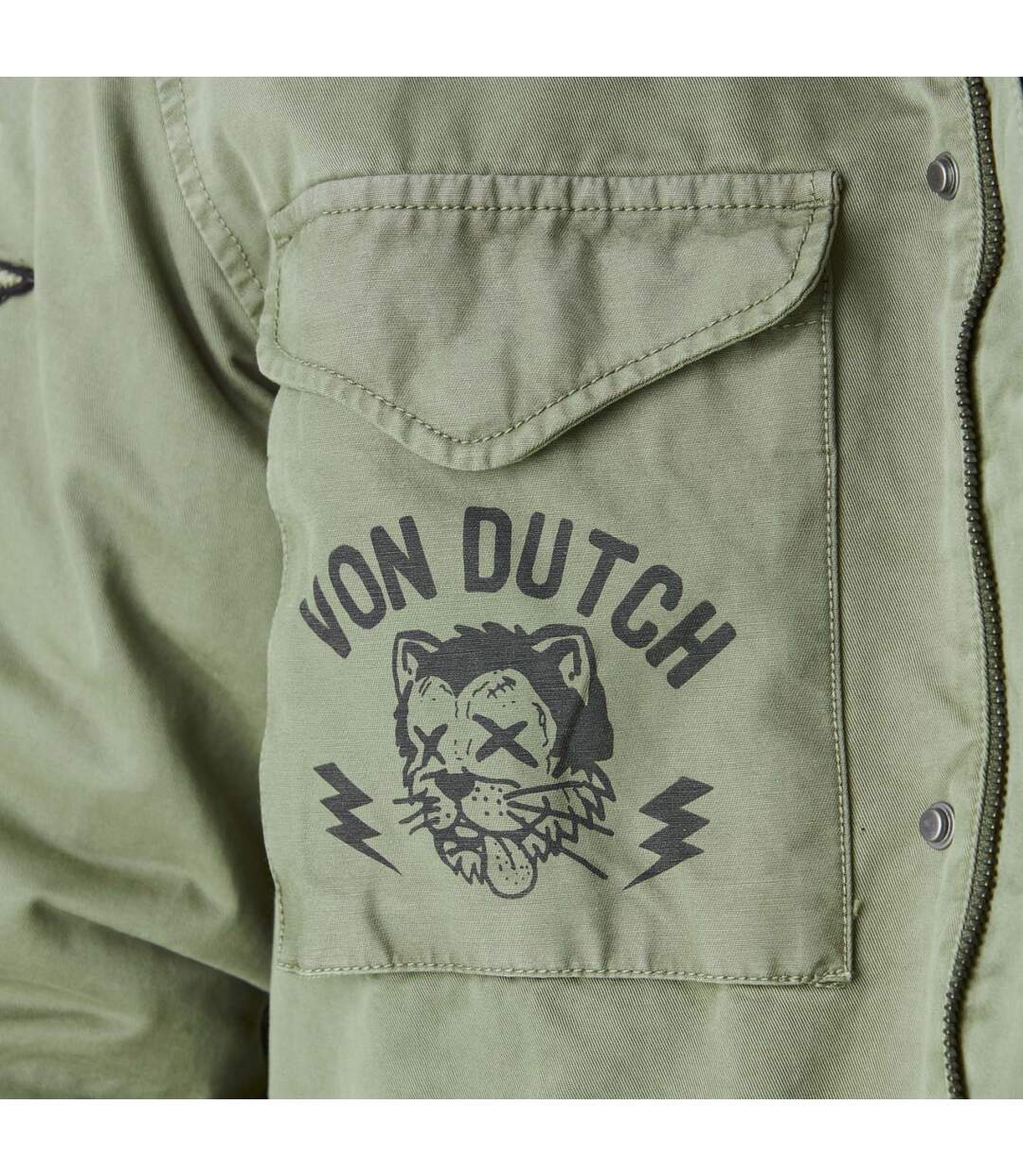 Veste homme militaires avec badges en coton M65 Vondutch-5