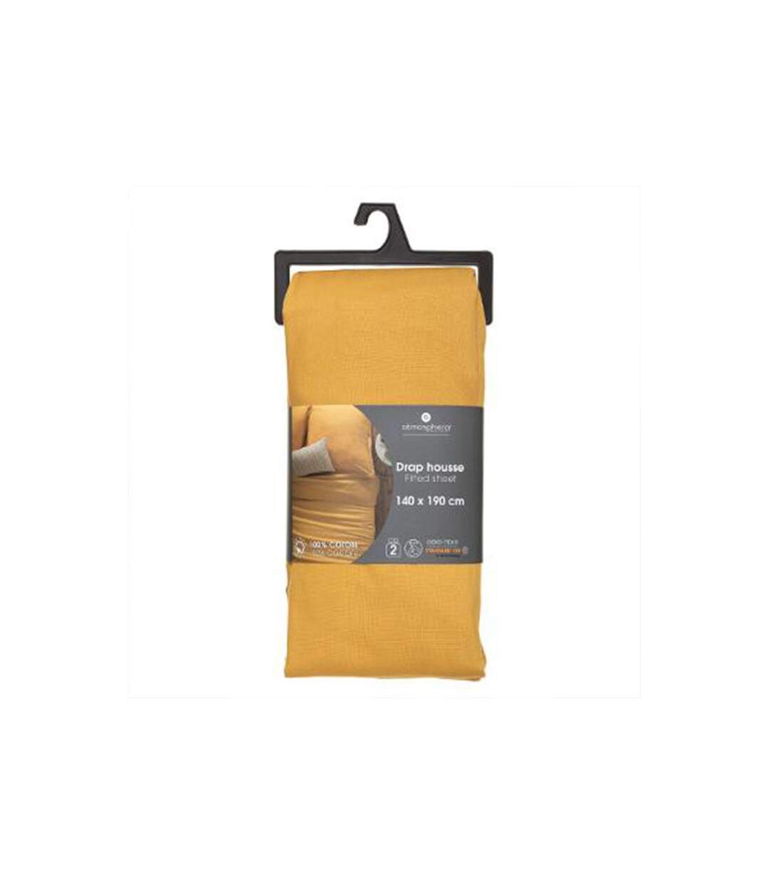 Drap Housse Intérieur 140x190cm Ocre-3