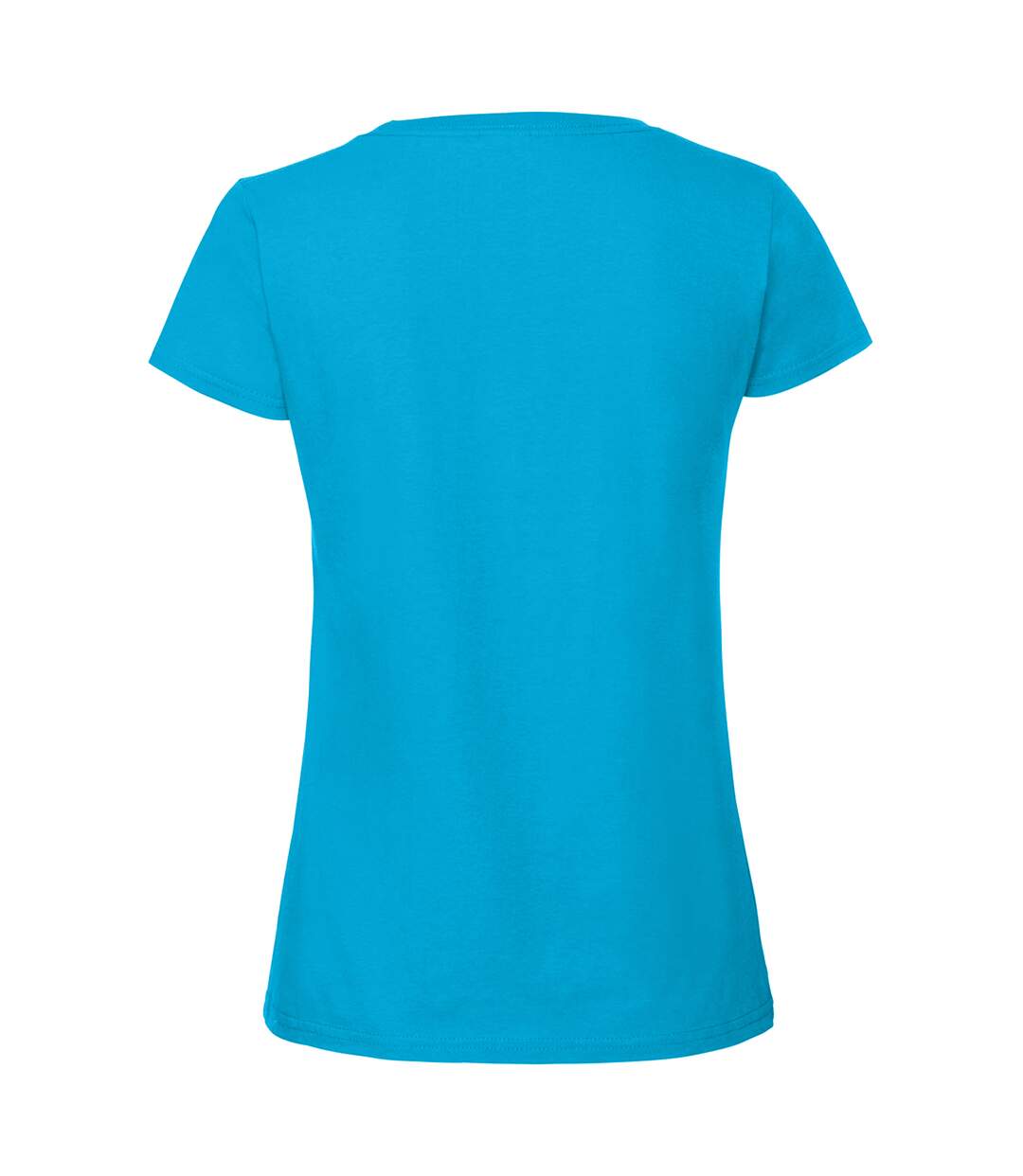 Womens/ladies Ringspun Premium T-shirt Azure Blue Fruit Of The Loom-2