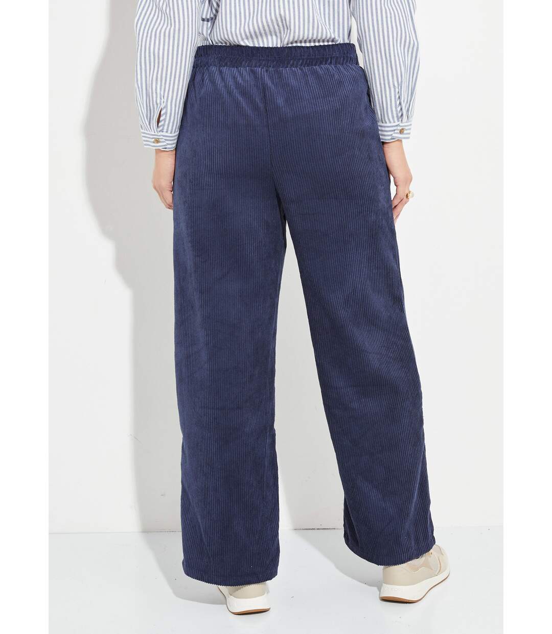 Pantalon large, velours grosses cotes-2