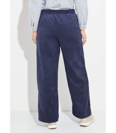 Pantalon large, velours grosses cotes