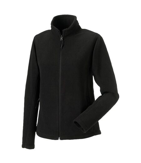 Russell Colours Ladies Full Zip Outdoor Fleece Jacket Veste Polaire D'extérieur À Fermeture Éclair Noir Jerzees Colours