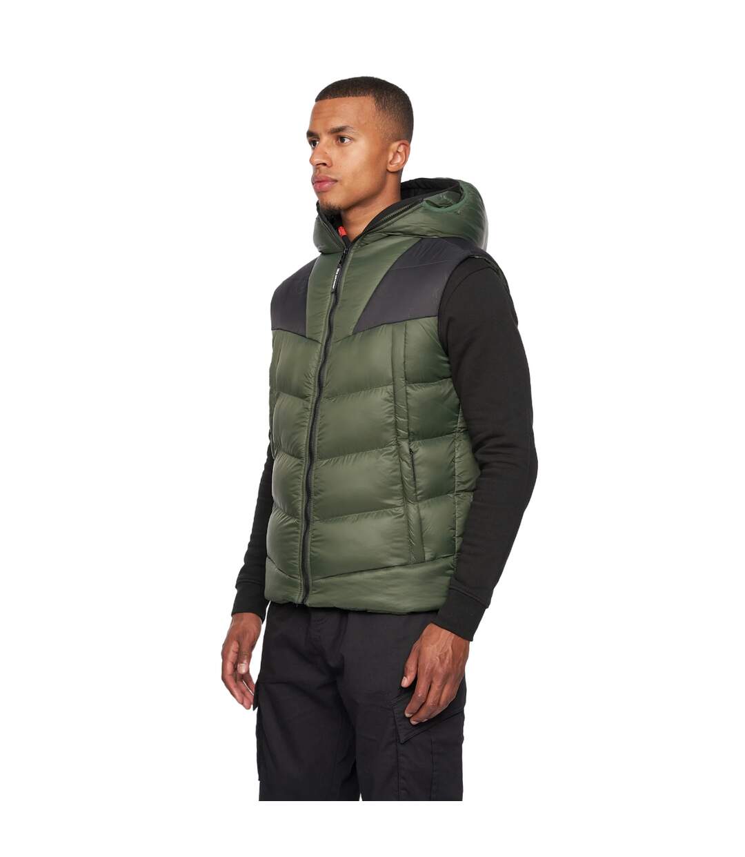 Veste sans manches raymax homme olive foncée / noir Duck and Cover-3