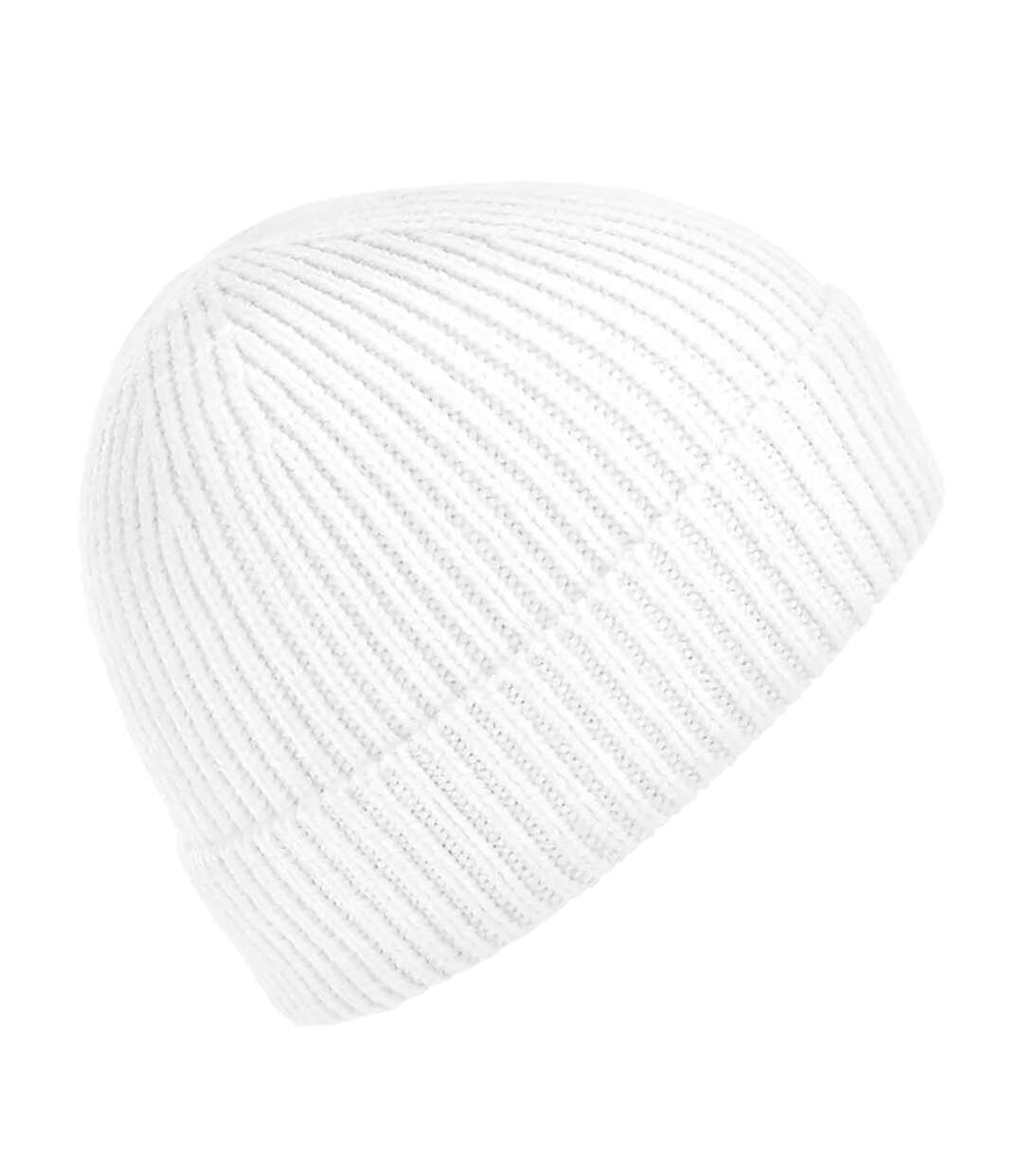 Bonnet tricoté engineered blanc Beechfield-1