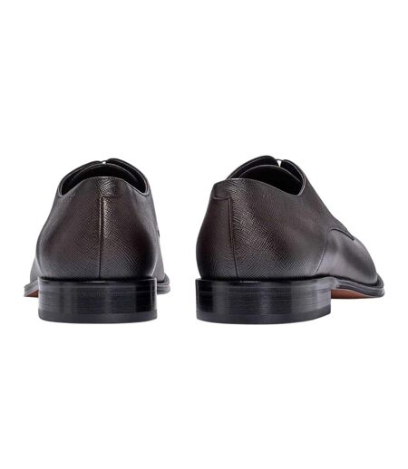 Mens Derrek Leather Formal Derby Shoes Dark Brown Boss