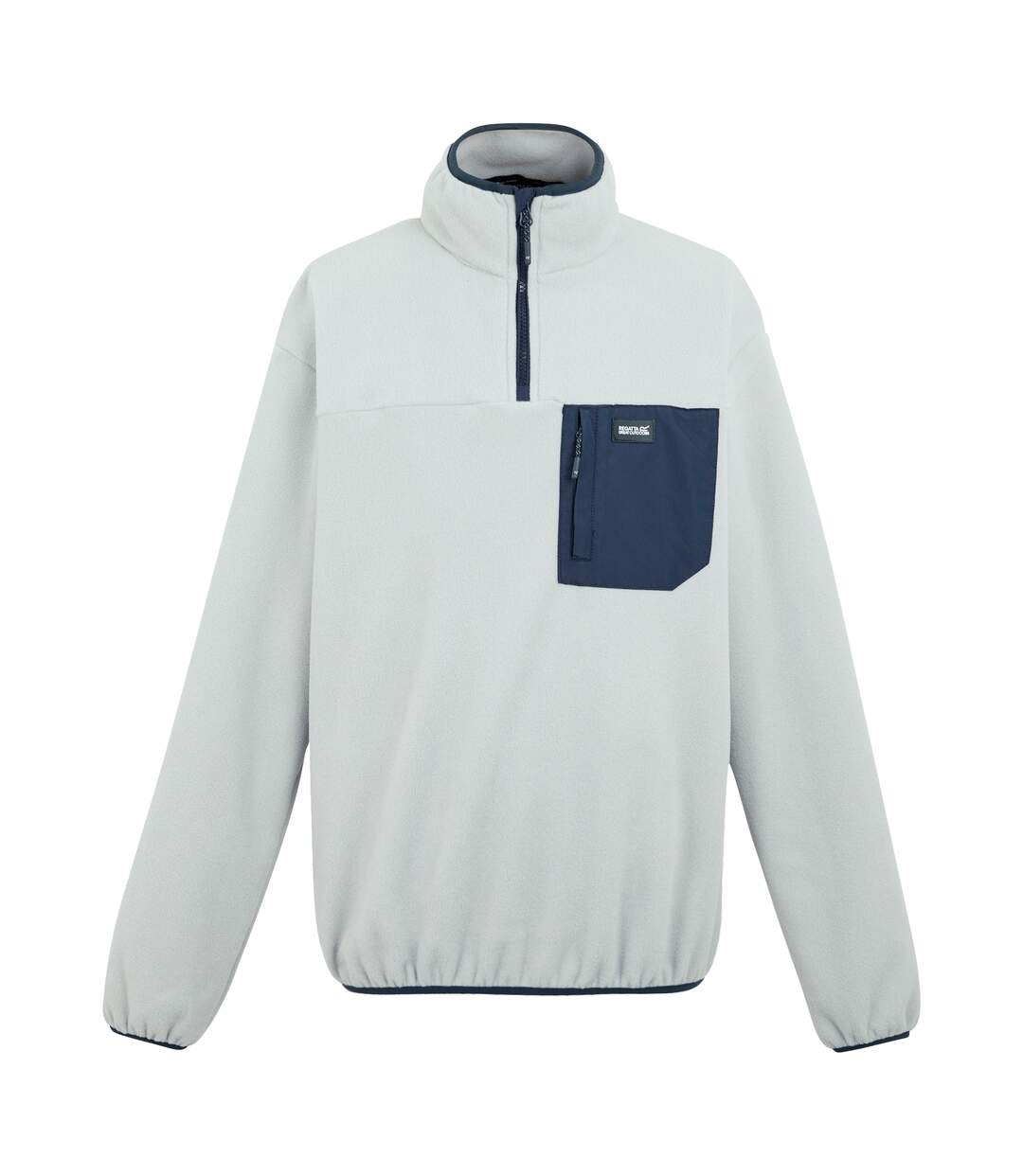 Mens frankie half zip fleece top silver grey/navy Regatta