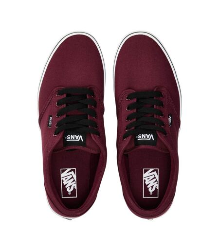 Mens Atwood Canvas Trainers Oxblood Vans