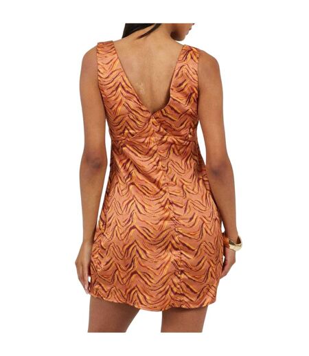Robe Courte Motif/style Abstrait Femme Orange Brave Soul