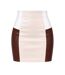Mini Jupe Motif/style Blocs De Couleurs Femme Beige Missy Empire-2