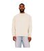 Casual Classics Mens Ringspun Cotton Extended Neckline Oversized Sweatshirt (Ecru)