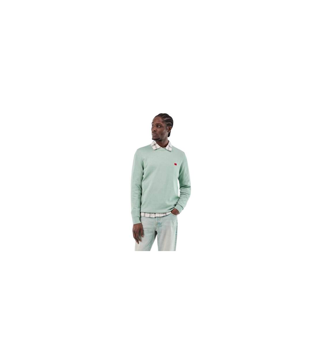 Mens Cassius C Jumper Light Green Hugo Boss-1