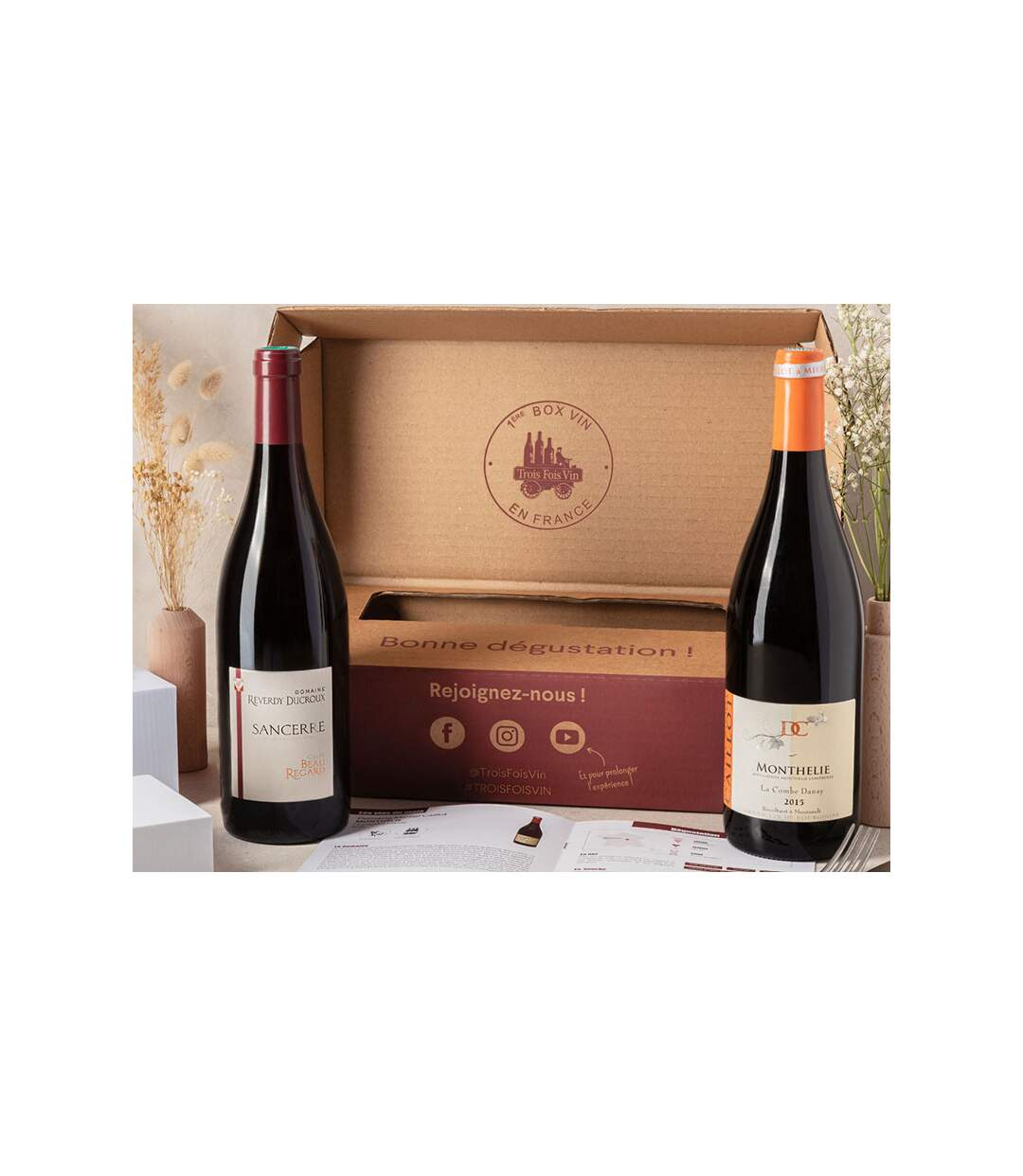 Coffret Pépites de vignerons : 2 grands vins rouges et livret de dégustation - SMARTBOX - Coffret Cadeau Gastronomie-4