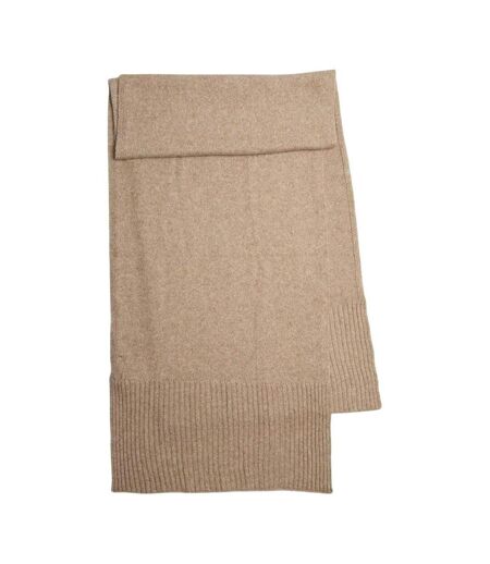 Rib Knit Midweight Scarf One Size Mink Pieces