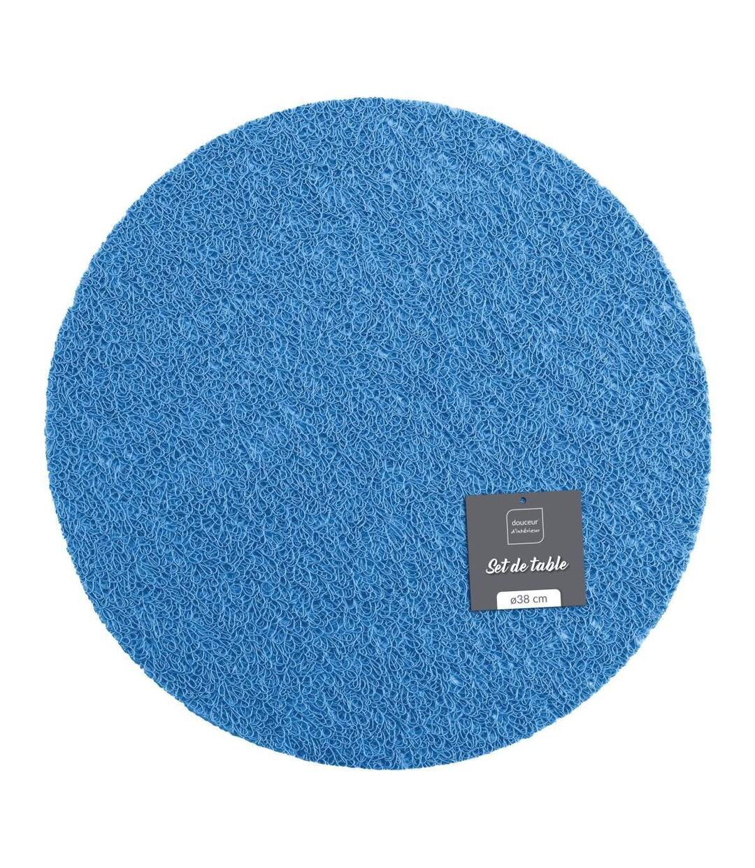 Set de Table Rond Tortilla 38cm Bleu Indigo-3