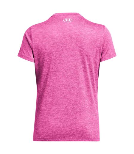 T-shirt Manches Courtes Motif/style À Nœud Femme Rose Blanc Under Armour